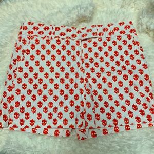 Loft Riviera Shorts cream with coral pattern